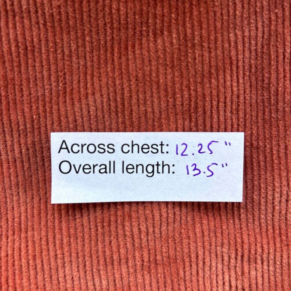Hanna Andersson Baby Size 80 18-24M Fox Corduroy Sherpa Lined Hooded Jacket Coat - Picture 8 of 8